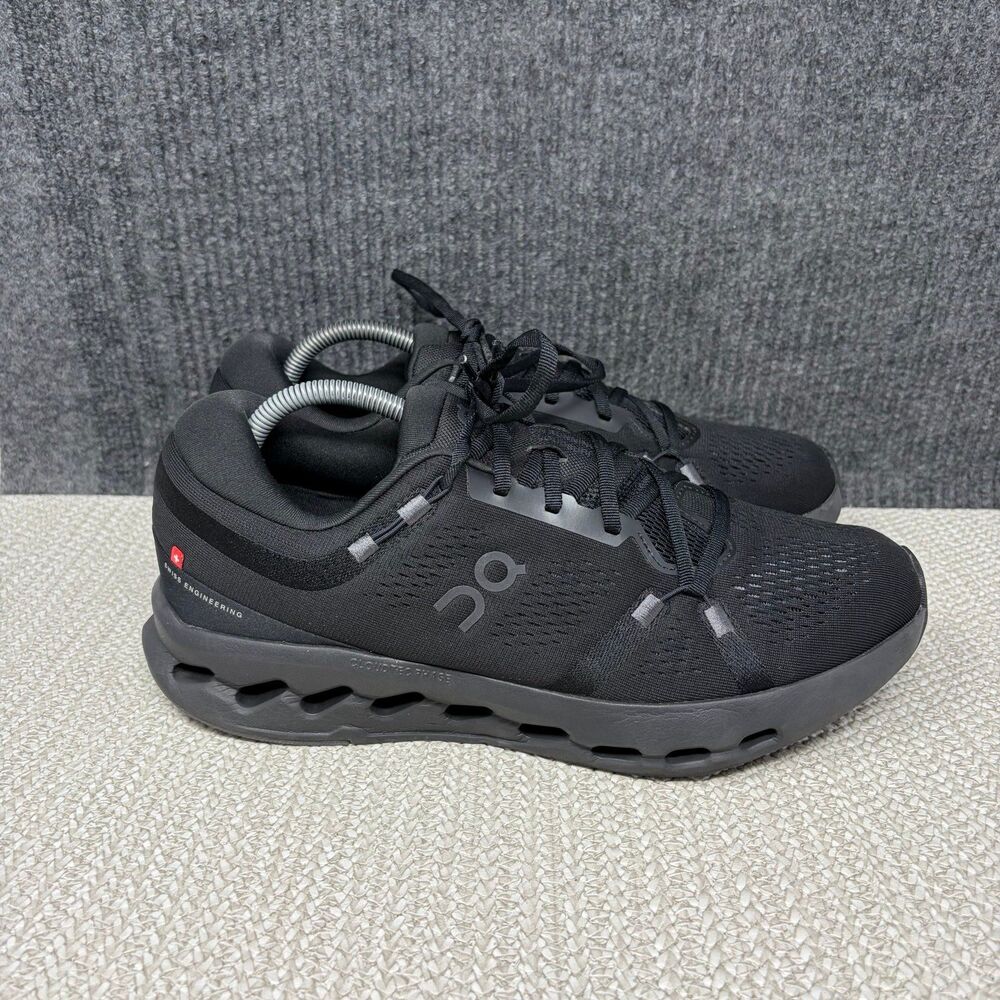 On Cloud Cloudsurfer 2 Triple Black Athletic Running Shoes Men’s Size 10.5